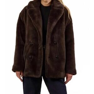 NEW MOLLY BRACKEN mink coat in brown